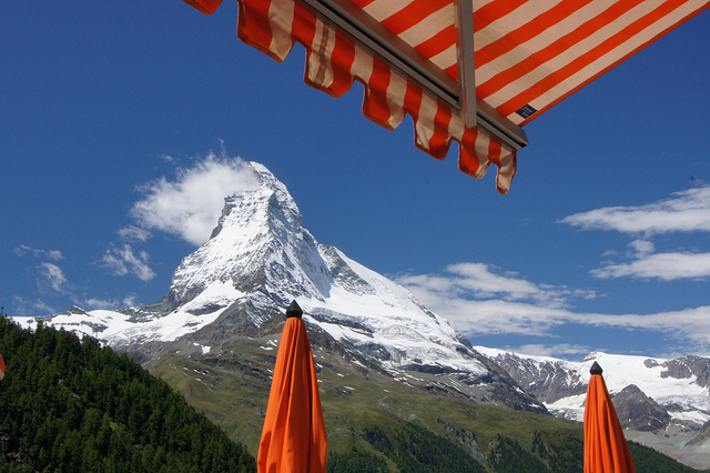 Kilátás a Matterhornra Zermattból