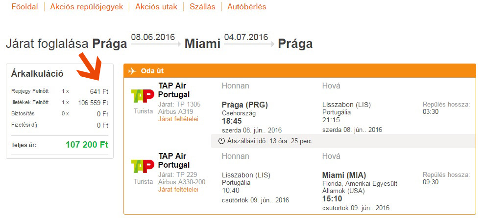 Prága MIami olcsó repülőjegy 2016 jún