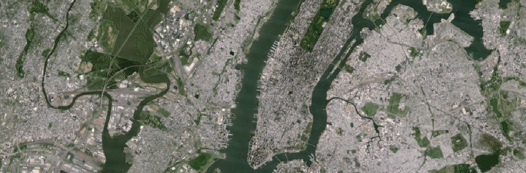 New York régi műholdképe